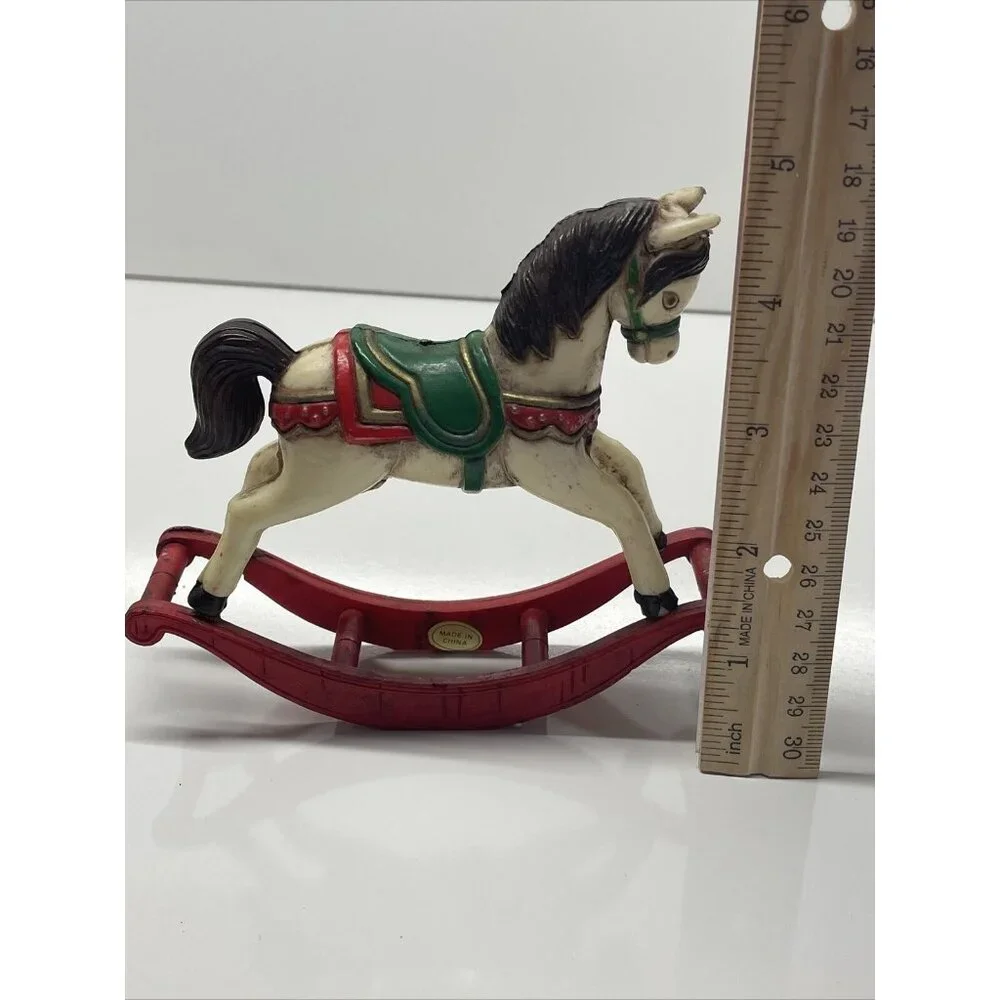 VINTAGE 1985 BRADFORD NOVELTY ROCKING HORSE CHRISTMAS DECORATION ORNAMENT Lionel